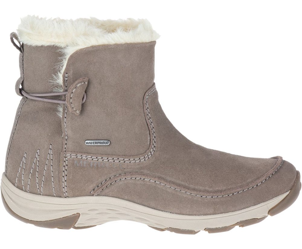 Botas Senhora - Merrell Approach Sage Pull On Polar Waterproof - Bege - RJX041852